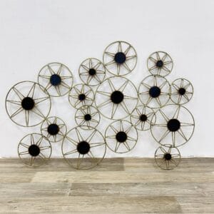 Metallic Wall Art Frame 29 – Handmade Brass Circular 3D Wall Decor for Modern Home Decoration